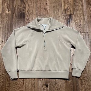Spanx AirEssentials Half-Zip- Ashwood Sz S